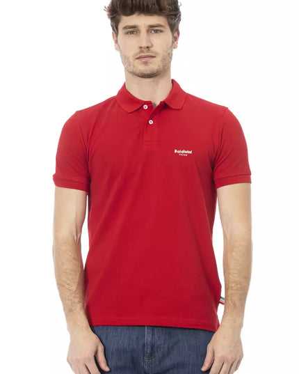 Baldinini Trend Red Cotton Men Polo Shirt