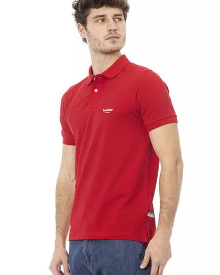 Baldinini Trend Red Cotton Men Polo Shirt
