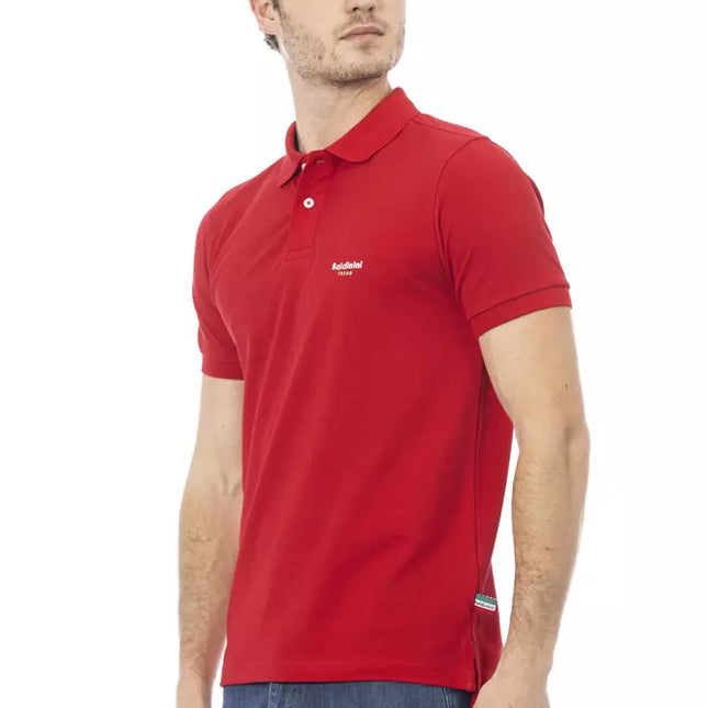 Baldinini Trend Red Cotton Men Polo Shirt