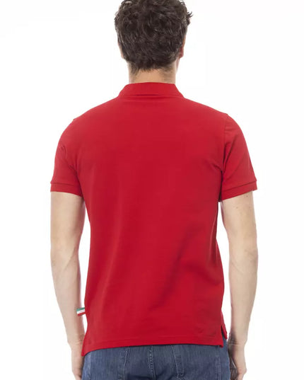 Baldinini Trend Red Cotton Men Polo Shirt