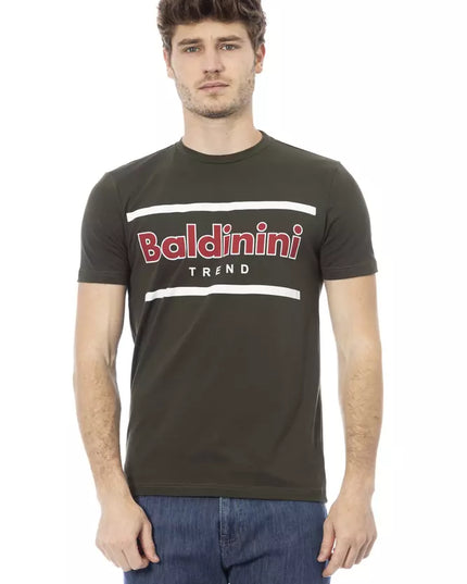 Baldinini Trend Green Cotton Men T-Shirt