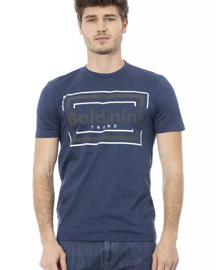 Baldinini Trend Blue Cotton Men T-Shirt
