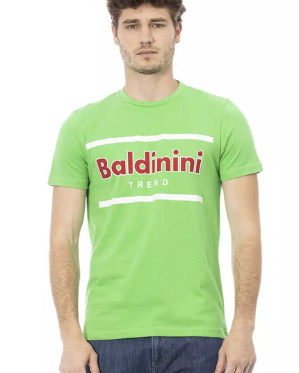 Baldinini Trend Green Cotton Men T-Shirt