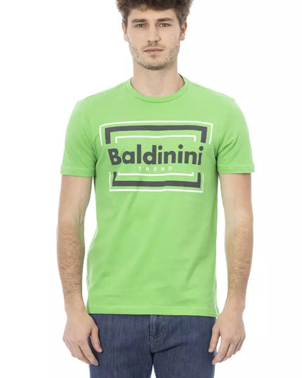Baldinini Trend Green Cotton Men T-Shirt