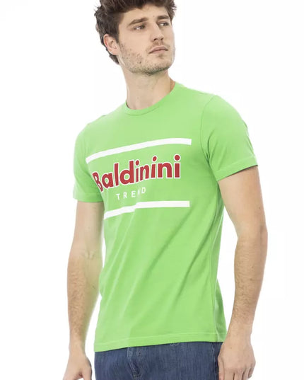 Baldinini Trend Green Cotton Men T-Shirt