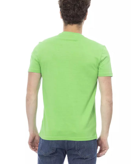 Baldinini Trend Green Cotton Men T-Shirt