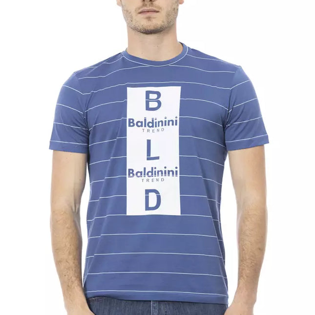 Baldinini Trend Blue Cotton Men T-Shirt