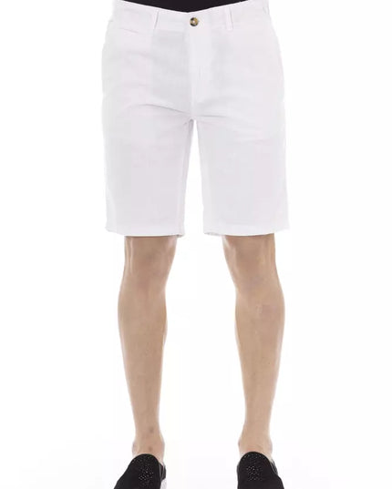 Baldinini Trend White Cotton Men Bermuda Short