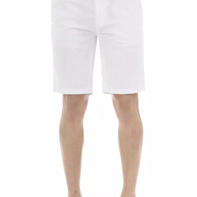 Baldinini Trend White Cotton Men Bermuda Short