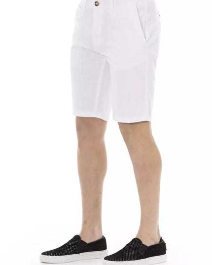 Baldinini Trend White Cotton Men Bermuda Short