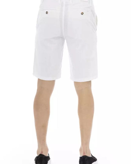 Baldinini Trend White Cotton Men Bermuda Short