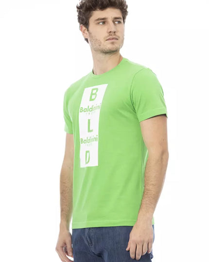 Baldinini Trend Green Cotton Men T-Shirt
