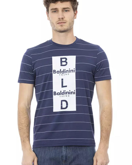 Baldinini Trend Blue Cotton Men T-Shirt