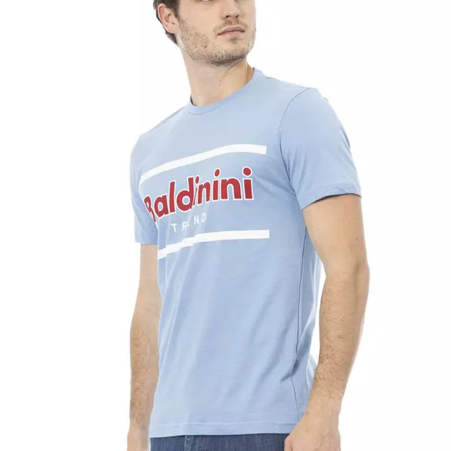 Baldinini Trend Light Blue Cotton Men T-Shirt