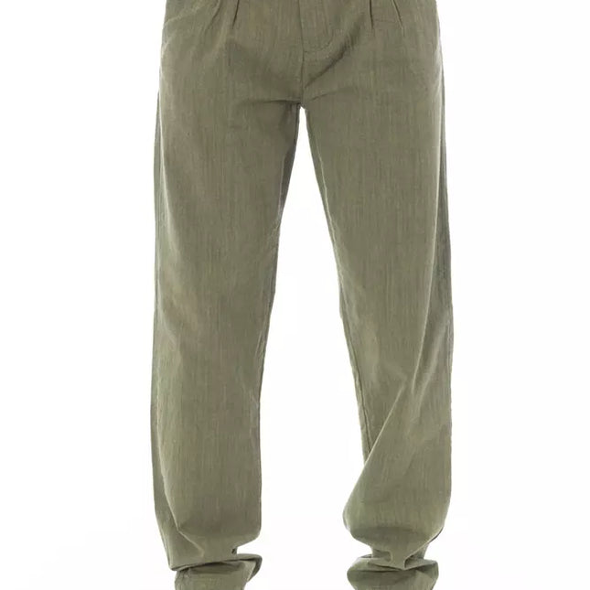 Baldinini Trend Army Cotton Men Chino Trousers