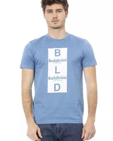 Baldinini Trend Light Blue Cotton Men T-Shirt