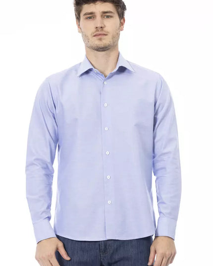 Baldinini Trend Light Blue Cotton Men Shirt