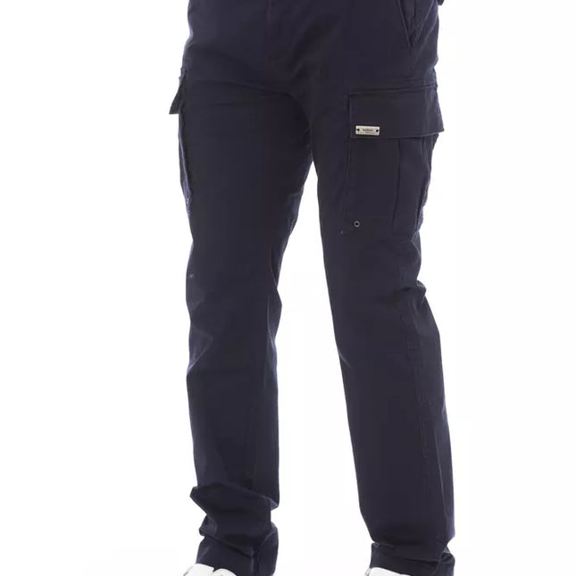 Baldinini Trend Blue Cotton Men Cargo Trouser