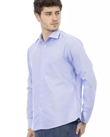 Baldinini Trend Light Blue Cotton Men Shirt