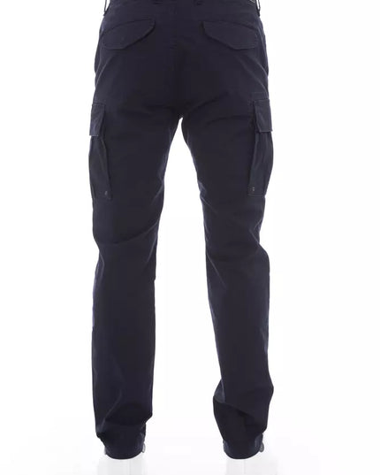Baldinini Trend Blue Cotton Men Cargo Trouser