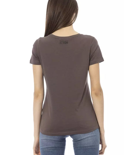 Trussardi Action Brown Cotton Women T-Shirt