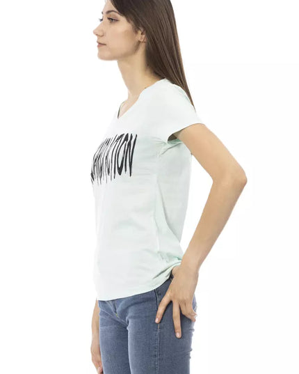 Trussardi Action Light Blue Cotton Women Top