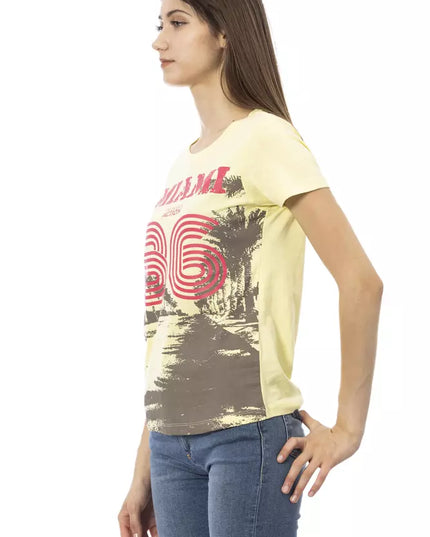 Trussardi Action Yellow Cotton Women T-Shirt