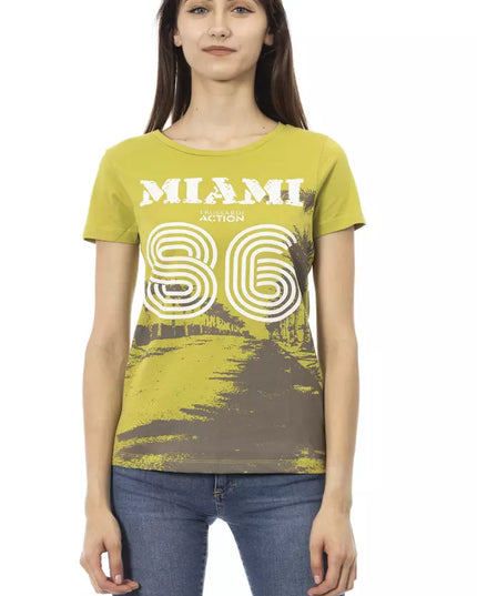 Trussardi Action Green Cotton Women T-Shirt
