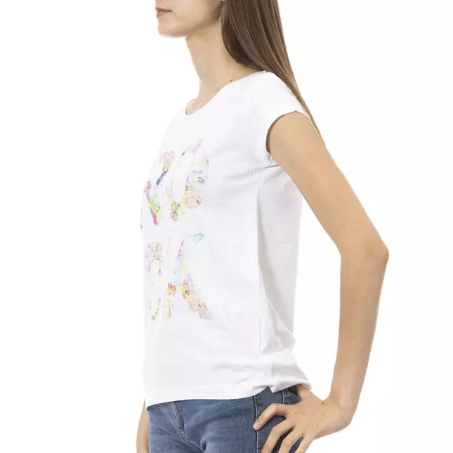 Trussardi Action White Cotton Women T-Shirt