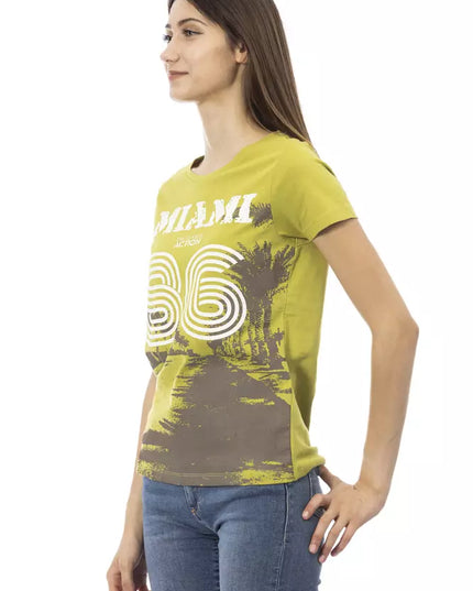 Trussardi Action Green Cotton Women T-Shirt