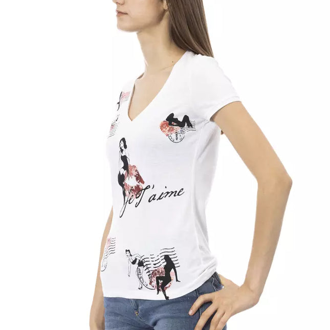 Trussardi Action White Cotton Women T-Shirt