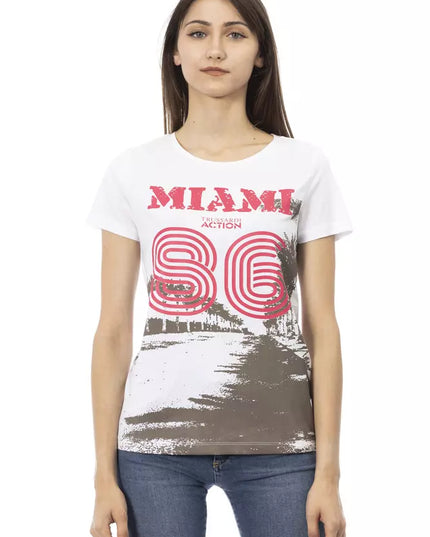 Trussardi Action White Cotton Women T-Shirt