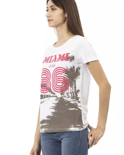 Trussardi Action White Cotton Women T-Shirt