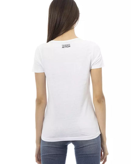 Trussardi Action White Cotton Women T-Shirt