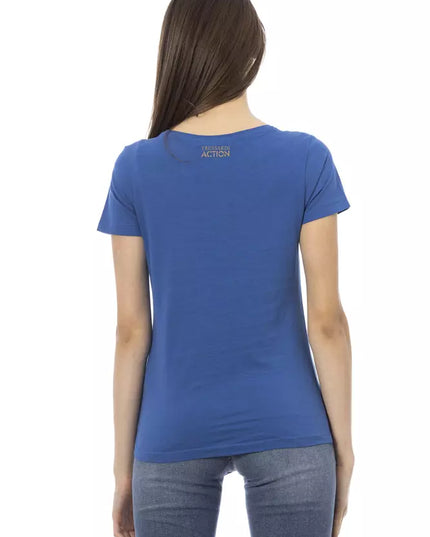 Trussardi Action Blue Cotton Women T-Shirt