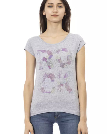 Trussardi Action Gray Cotton Women T-Shirt