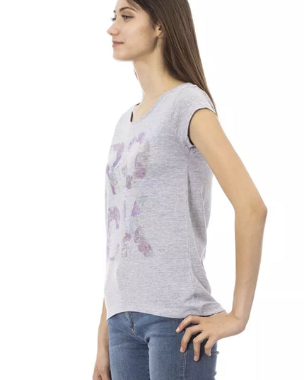 Trussardi Action Gray Cotton Women T-Shirt