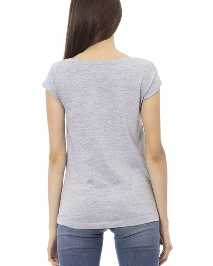 Trussardi Action Gray Cotton Women T-Shirt