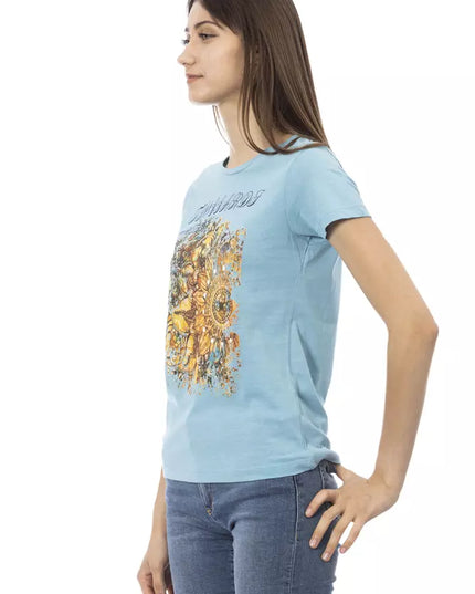 Trussardi Action Light Blue Cotton Women T-Shirt
