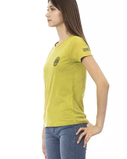 Trussardi Action Green Cotton Women T-Shirt