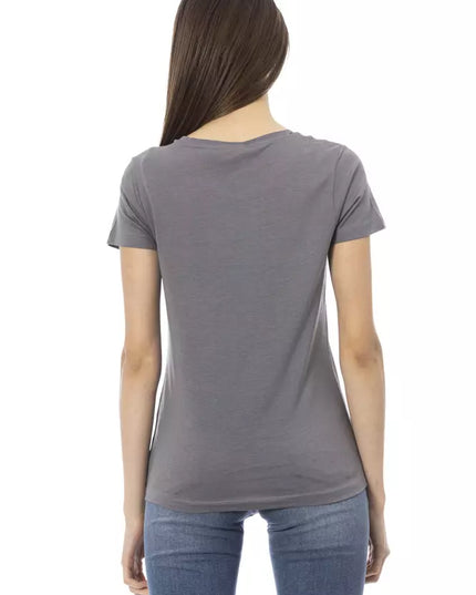 Trussardi Action Gray Cotton Women T-Shirt
