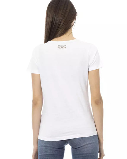 Trussardi Action White Cotton Women T-Shirt
