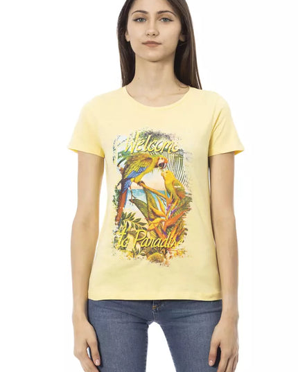 Trussardi Action Yellow Cotton Women T-Shirt