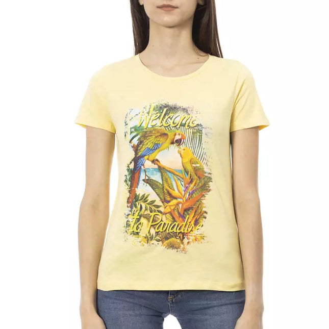 Trussardi Action "Yellow Cotton Women T-Shirt"
