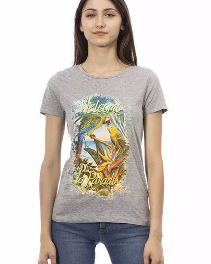 Trussardi Action Gray Cotton Women T-Shirt