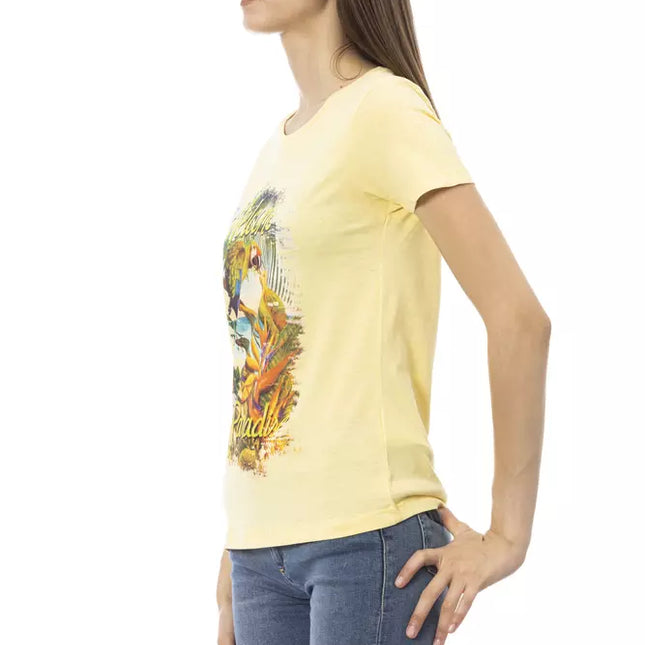 Trussardi Action "Yellow Cotton Women T-Shirt"