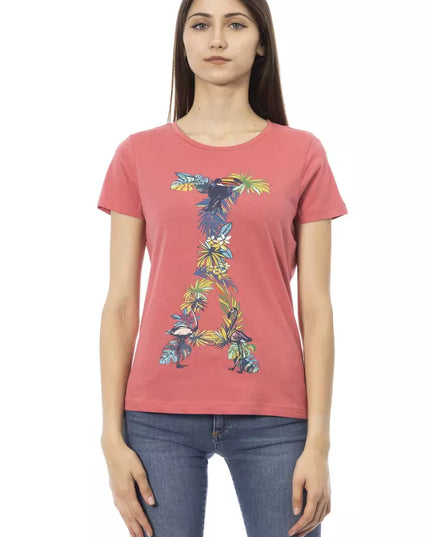 Trussardi Action Chic Fuchsia Short Sleeve Fashion Tee