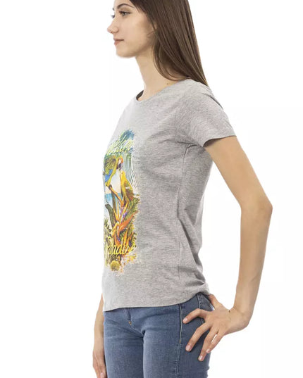 Trussardi Action Gray Cotton Women T-Shirt