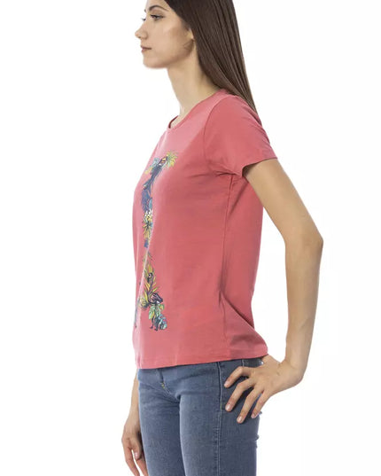 Trussardi Action Chic Fuchsia Short Sleeve Fashion Tee