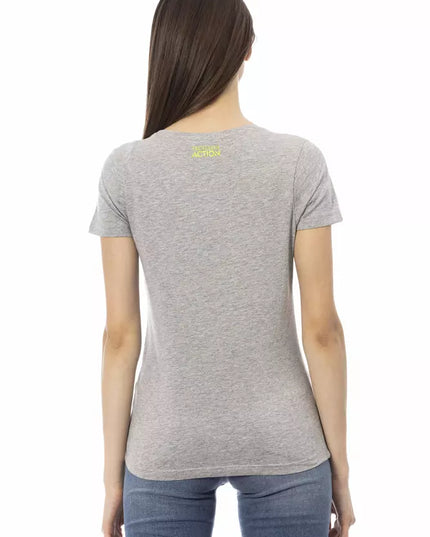 Trussardi Action Gray Cotton Women T-Shirt